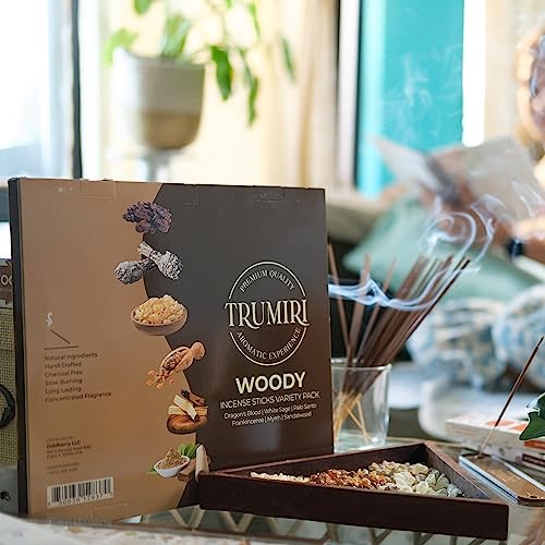 Natural Incense Sticks Variety Pack - 120 Count with Burner Holder