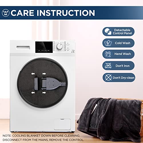 King Size Electric Heated Blanket - Soft Flannel, 10 Heat Settings