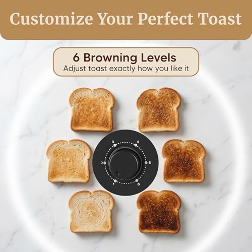 4-Slice Long Slot Stainless Steel Toaster with Built-In Warming Rack