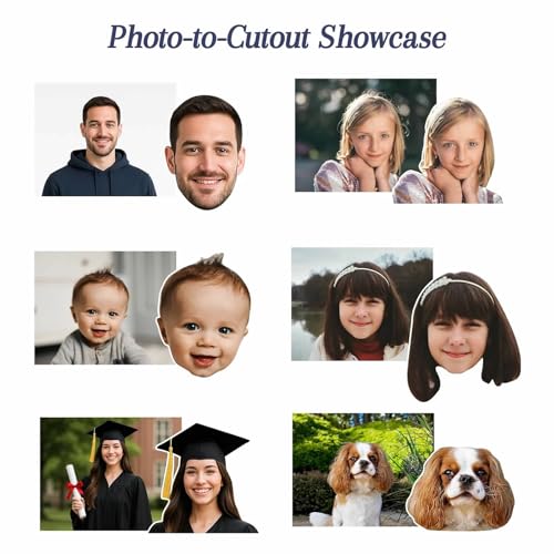 Custom Big Head Cutout on a Stick – Personalized Photo Party Prop