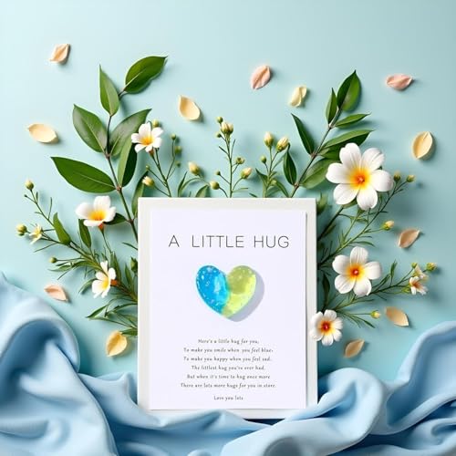 Heart Pocket Hug Tokens with Greeting Cards - Inspirational Gift for Women, Kids, Family, Christmas & Birthday