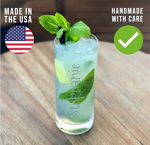 Personalized 11.5oz Custom Engraved Collins Cocktail Glass - Gift for Men & Women