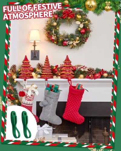 12-Pack Reusable Silicone Garland Hangers for Mantle & Holiday Decor
