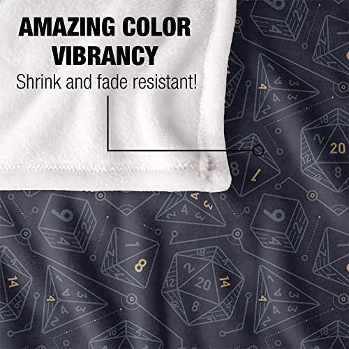 LOGOVISION Dungeons & Dragons Dice Pattern Silky Touch Throw Blanket 36x58"