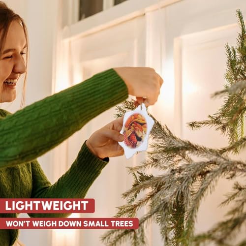 3 Inch Snowflake Porcelain Ornament - 3dRose Corn Snake Design, Holiday Decor