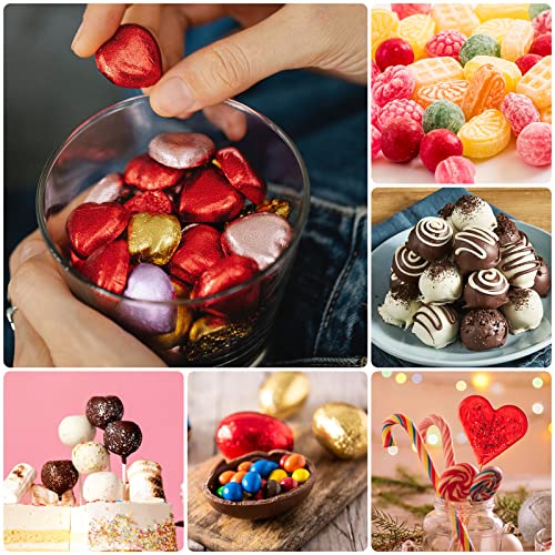 Rose Embossed 300Pcs Aluminium Foil Candy Wrappers for Chocolate Bars - Gift Packaging