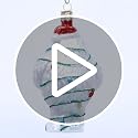 Bumble Glass Blown Christmas Ornament, Handcrafted Holiday Decoration