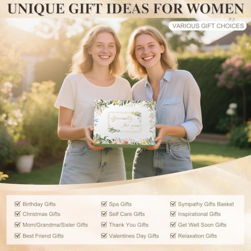 Sparkalyn Sage Green Spa Gift Basket for Women - Complete Self-Care & Comfort Set