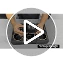 Coffeezone Vintage Black Ceramic Latte Cups Set of 6 12 oz for Barista Coffee Art