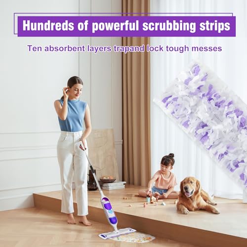 24-Pack Multi-Surface Power Mop Refill Pads - Wet and Dry Floor Cleaning