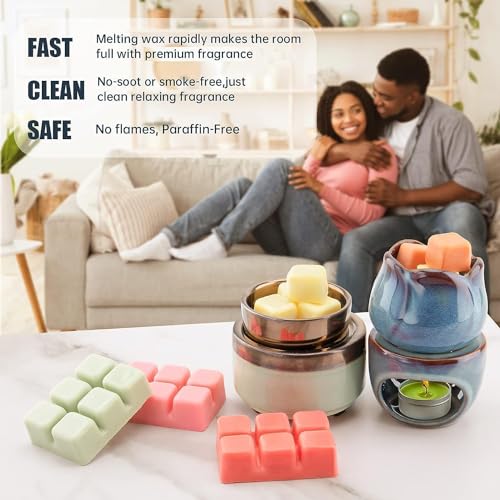 Highly Scented Soy Wax Melts Variety Pack - Natural Plant-Based Cubes (4 Pack)