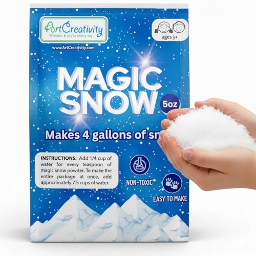 Instant Snow Powder - Artificial Fake Snow for Slime & Decor (Makes 4 Gallons)
