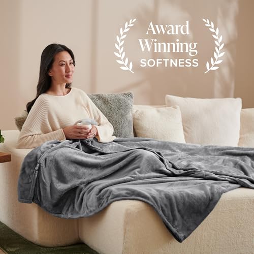 Bare Home Ultra-Soft Microplush Fleece Blanket - Twin/Twin XL, Grey