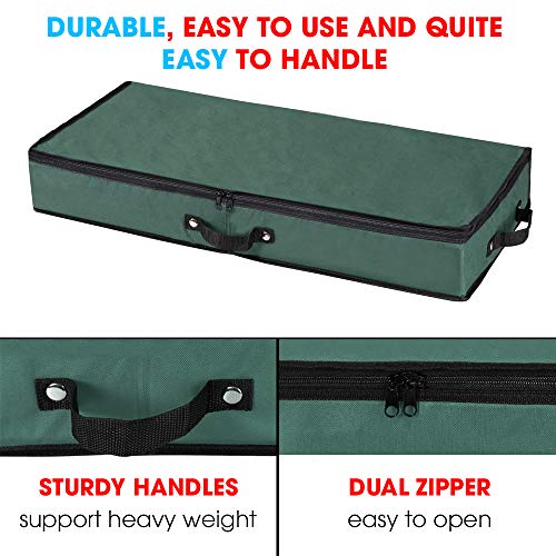 Wrapping Paper Storage Container Under Bed Gift Wrap Organizer for 30 Inch Rolls Green