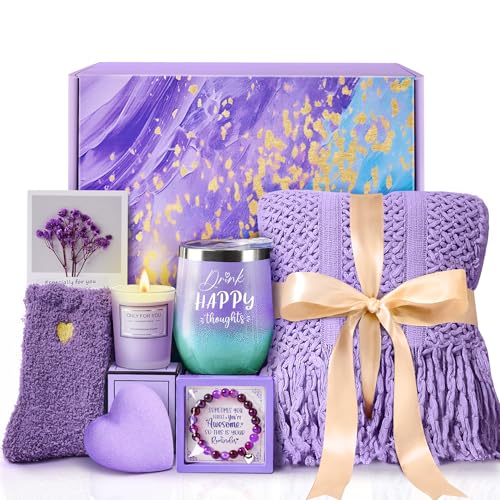 Purple Self-Care Gift Set for Women - Christmas, Birthday, Get Well Soon