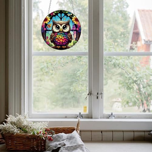 Owl Acrylic Window Hanging Ornament - Stylish Home Decor