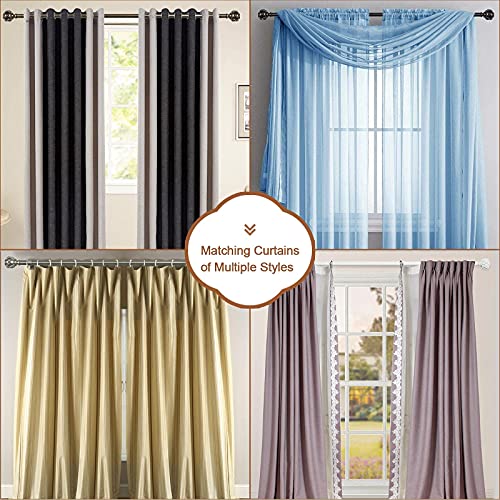 Decorative Netted Texture Curtain Rod Finials for 1 Inch Rods, Set of 2
