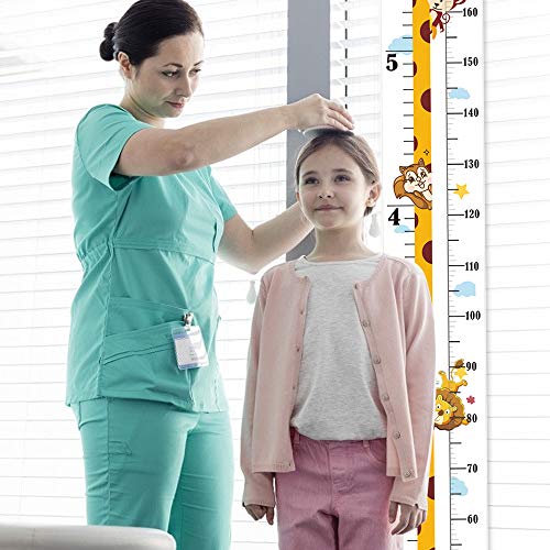 Kids Canvas Height Ruler Growth Chart - Hanging Wall Decor for Nursery