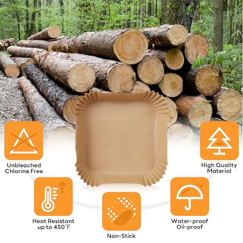 130 Pcs Disposable Air Fryer Liners for 1-3 Quart Mini Fryers