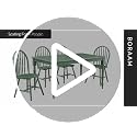 Windsor Backless Dining Bench - Farmhouse Rubberwood Entryway Seating