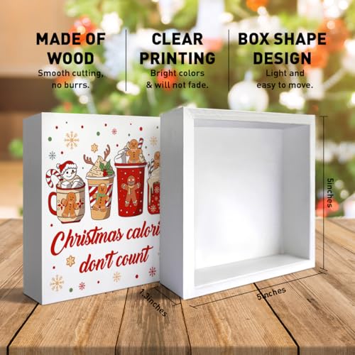 Christmas Wooden Sign Decor - Holiday Gingerbread Bakery Kitchen Accent