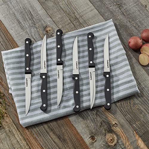 6-Piece Stainless Steel Steak Knife Set, 4.5-Inch Forged Blades