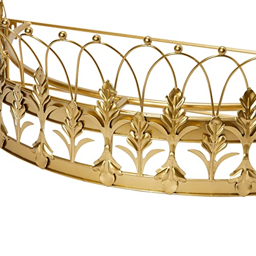 Decorative Gold Metal Canopy Crown Wall Mounted Accent - 29 Inch