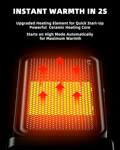 Portable Electric Space Heater with Timer and Overheat Protection