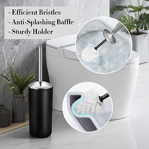 10-Piece Matte Black Bathroom Accessory Set with Trash Can & Tissue Holder