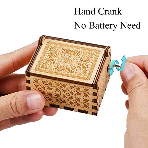 Engraved Wooden Hand-Crank Music Box - You Are My Sunshine Gift for Mom