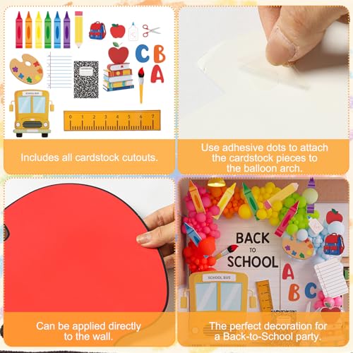 21-Piece Large Back to School Cardstock Cutouts for Classroom Decorations