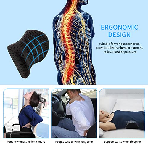 Memory Foam Lumbar Support Pillow for Back Pain Relief