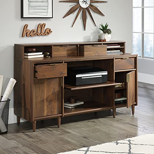 Mid-Century Modern Organizer Hutch with Drawers and Adjustable Shelving