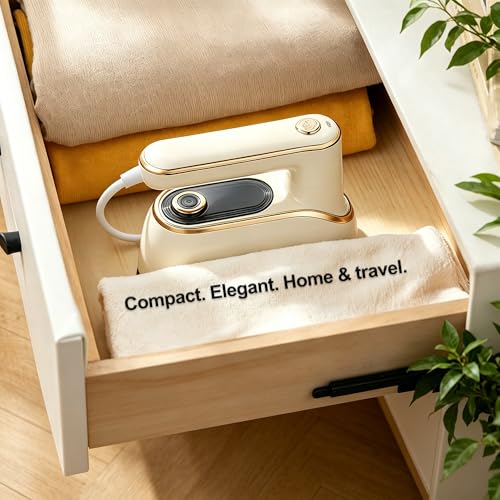 Portable Travel Garment Steamer & Mini Iron, 1200W Foldable Wrinkle Remover