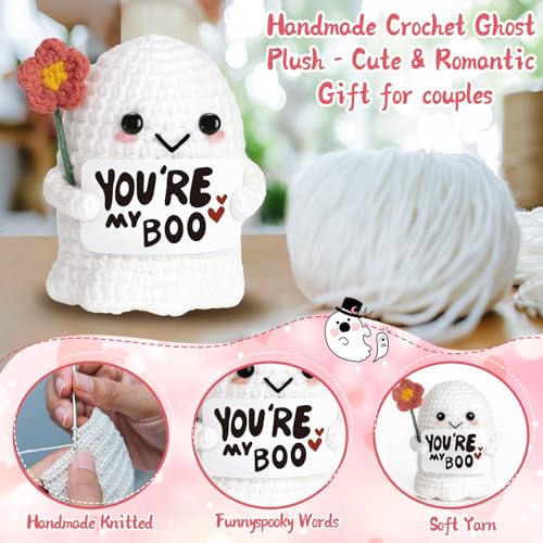 You're My Boo Crochet Ghost - Anniversary & Holiday Love Gift for Women & Men