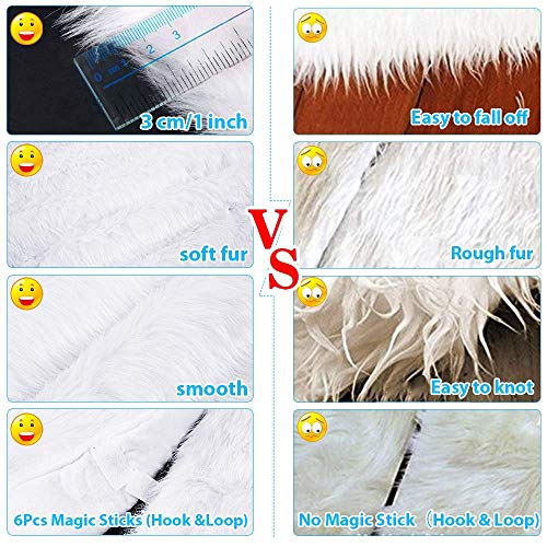 48-Inch White Faux Fur Christmas Tree Skirt - Soft Plush Holiday Decor