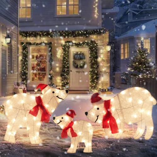 White Bear Outdoor & Indoor Christmas Decor Lighted Christmas Decoration