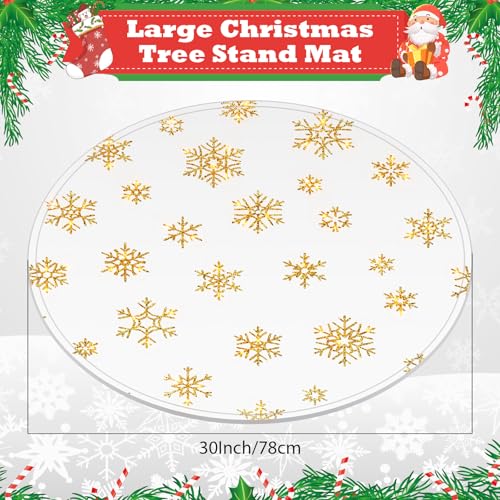 30-Inch Silicone Christmas Tree Stand Mat - Non-Slip Floor Protector Pad