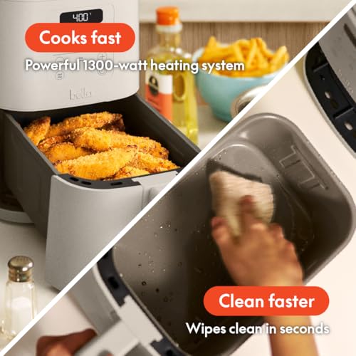 Slim 4-Quart Air Fryer with Non-Toxic Ceramic Nonstick Coating, Oatmilk