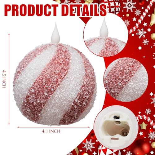 Baquler 2 Pack Christmas Flameless Candles - Indoor Holiday Decor
