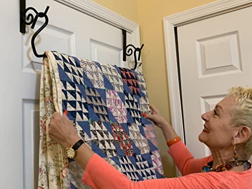 Over-the-Door Quilt Hanger Rack, 28.5-inch Powder-Coated Iron