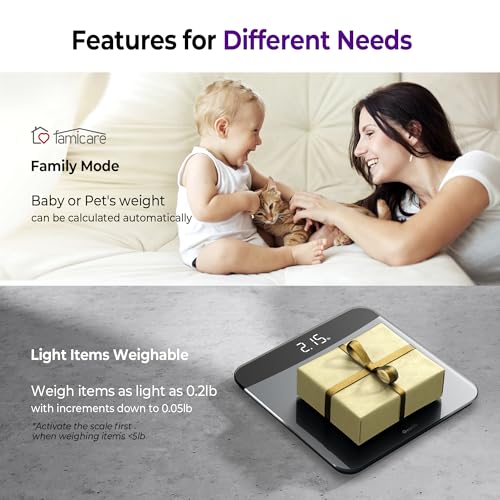 OVUTEK Digital Bathroom Scale - 450lb Capacity with LED Display