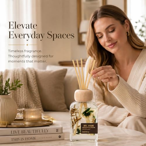 Hotel Collection Reed Diffuser Set - White Tea & Bergamot (3.38 Fl Oz)