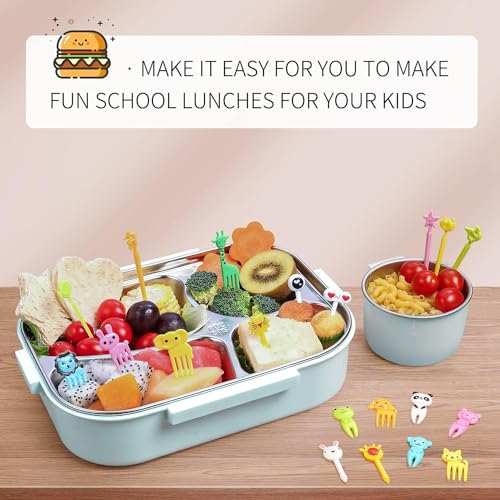 150PCS Animal Food Picks for Kids, Reusable Bento Lunch Box Accessories