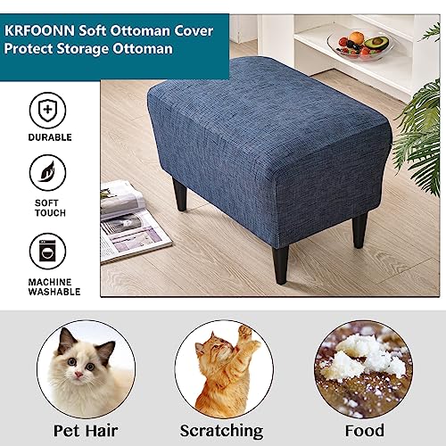Stretch Ottoman Cover for Rectangular Footrest - Large Size