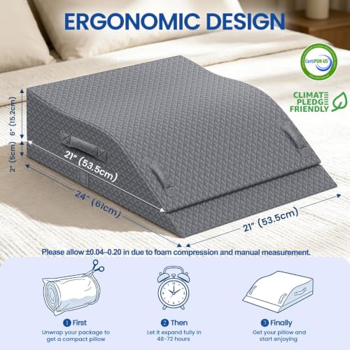 Adjustable Memory Foam Leg Elevation Pillow for Recovery