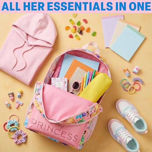 Kids 18-Inch Character School Backpack with Padded Straps and Multiple Pockets