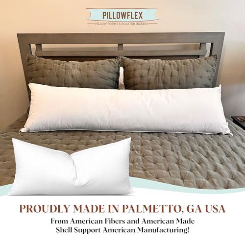 21x37 Inch Polyester Throw Pillow Insert, Hypoallergenic Rectangle Form