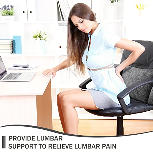 Fleece Lumbar Support Pillow for Car & Home - 3 Section Design
