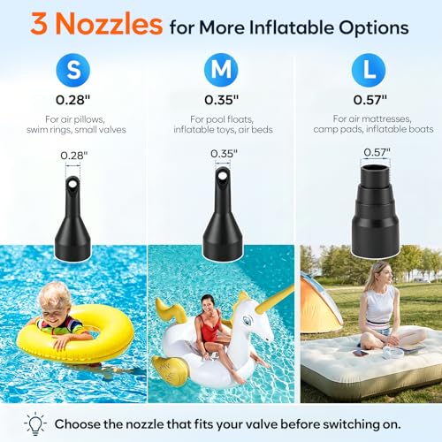 Rechargeable Portable Electric Air Pump, 4000mAh Quick-Fill Inflator